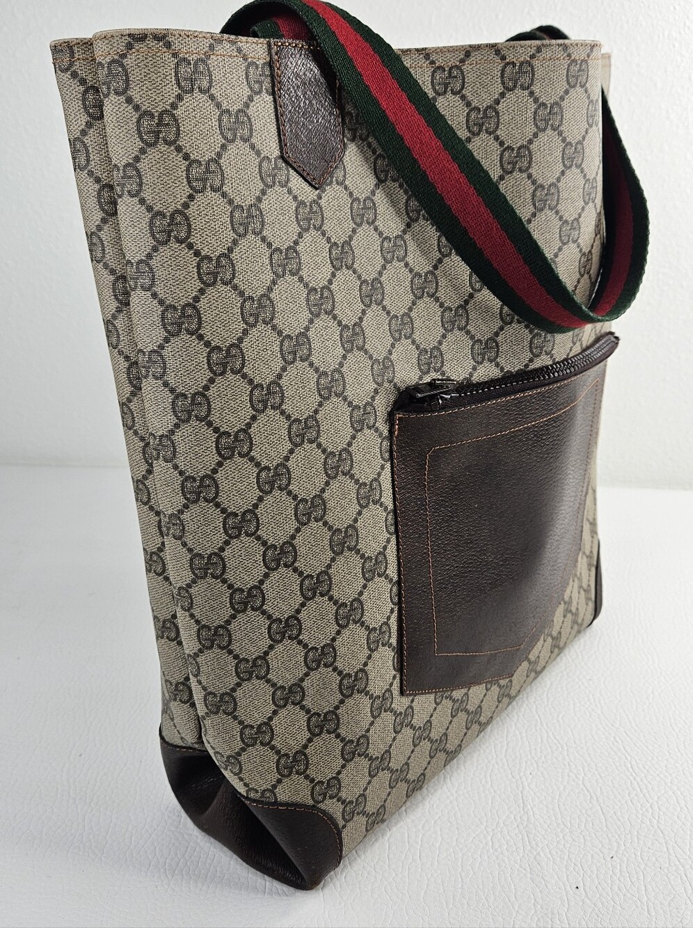 Authentic Gucci Vintage GG Supreme Sherry Line Tote GG Supreme Monogram Bag - Picture 3 of 12